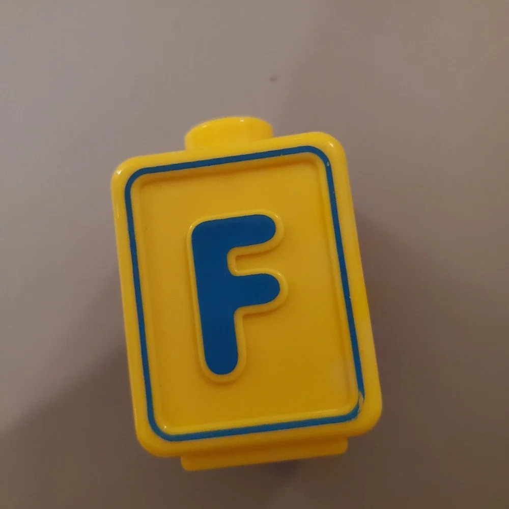 VTech Alphabet Activity Cube Replacement 2 Sided  F S Yellow Red Letter Block